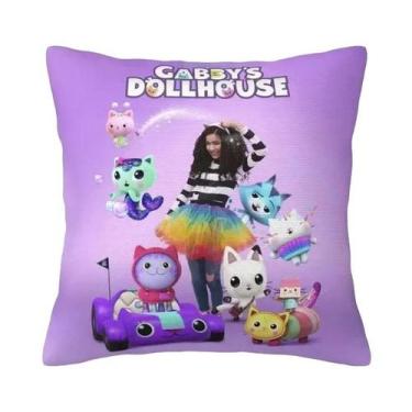 Imagem de Capa De Almofada Quadrada 40x40cm Gabby Cat Pandy Paws Nordic Dollhous