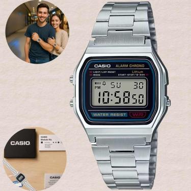 Imagem de Relógio Casio Unissex Digital Vintage Prata A158WA-1DF