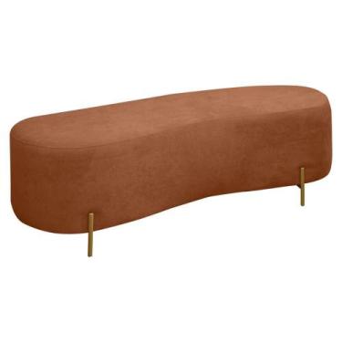 Imagem de Puff Decorativo Banqueta Orgânico Feijão Curvo 138cm Bouclê - SOFA STO