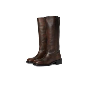 Imagem de Steve Madden Bota de cano alto feminina Riggs, Marrom envelhecido, 40