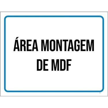 Imagem de Kit 3 Placas Ambiente - Área Montagem De Mdf