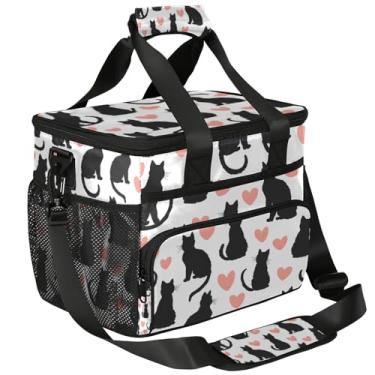 Imagem de Lancheira feminina grande, isolada, portátil, para viagem, lancheira masculina com compartimentos, lancheira com alça de ombro para trabalho, animal de piquenique