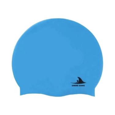 Imagem de Touca De Natação De Silicone Impermeável Tamanho Grande Para Homens, M