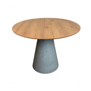 Imagem de Mesa De Apoio Cone Base Cimento Texturizado - Tampo Mezzo Castani 60 Cm Altura 70 Cm Cor Cinza Claro