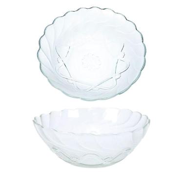 Imagem de Kit Tigela Bowl Em Vidro Transparente 4 Peças 250ml