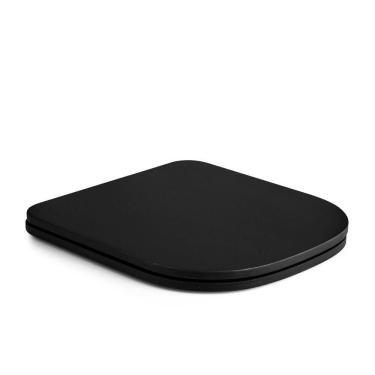 Imagem de Assento Sanitário Poliéster Luxo Piano Preto Fosco Para Vaso Deca