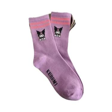 Imagem de Meias De Algodão Respiráveis Até O Joelho Para Meninas HelloKitty Cinn