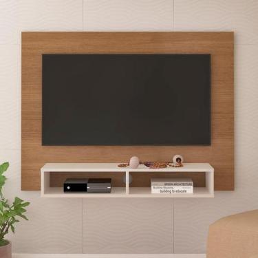 Imagem de Painel para TV até 50 Polegadas Flash Cinamomo e Off White - Modern