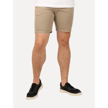 Imagem de Bermuda Calvin Klein Jeans Masculina Sarja Hoop Bolso Reto Cáqui Médio-Masculino