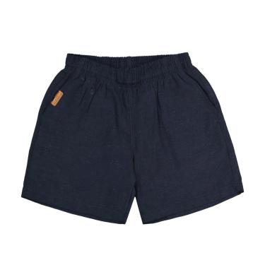 Imagem de Bermuda Infantil Menino em Linho Ogochi Azul Marinho-Masculino