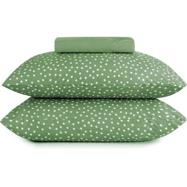 Imagem de Jogo de Cama Altenburg Bits Malha 3 Peças Queen Verde