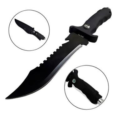 Imagem de Faca Bússola 29cm Bainha Sobrevivência Camping Defesa - Dolce Magazine