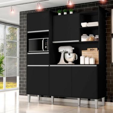 Imagem de Armario De Cozinha Completo Urano Preto Fosco