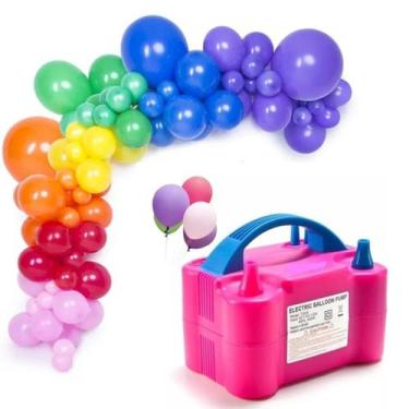 Imagem de Maquina de Encher Balões Bexigas Inflador Elétrico 127V - Luatek, 110V