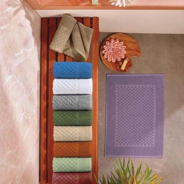 Imagem de Toalha De Piso Horus 70x50 Cm Antiderrapante 1 Peça 100% Algodão - Vin