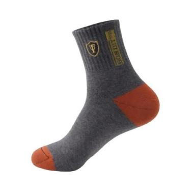 Imagem de Meias Esportivas Masculinas Finas E Respiráveis, 5 Pares, Primavera, O