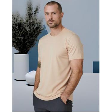 Imagem de Camiseta masculina básica tecnológica daily modal antiodor burg bege t