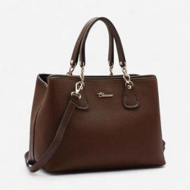 Imagem de Bolsa Feminina Chenson Original Ferragem Chic Mão Café-Feminino
