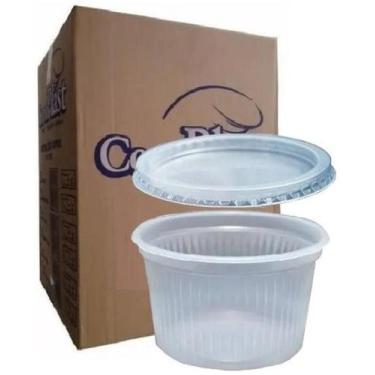 Imagem de Kit - Tampa + Pote De Sorvete 100Ml - Copoplast C/2000 Cada - Copozan/