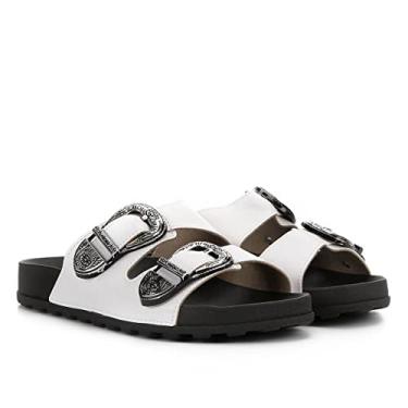 Imagem de Sandália Moleca Slip On Feminino, Branco, 35