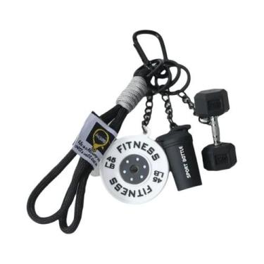 Imagem de Chaveiro De Silicone Para Academia Fitness, Com Design De Anilha E Hal