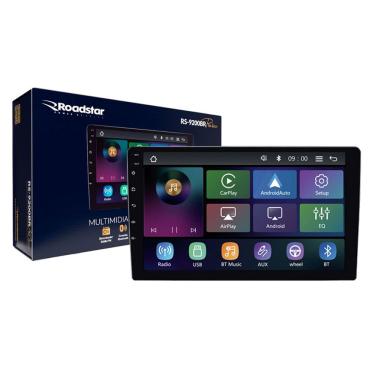 Imagem de Central Multimídia MP5 Tela de 9" Polegadas Carplay e Android Auto Sem Fio - Roadstar RS-9200BR Pro Line