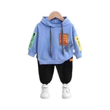 Imagem de Conjunto De Moletom Com Capuz E Calças Para Meninos, Roupas Casuais De