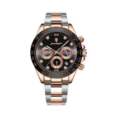 Imagem de Relógio Masculino Luxuoso À Prova D'água Com Cronógrafo Luminoso E Dat