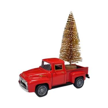 Imagem de Estátua De Resina De Caminhão De Natal Com Árvore, Decoração Festiva P