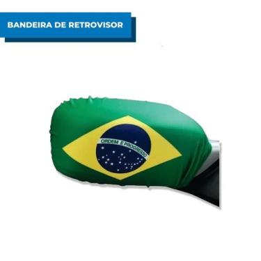 Imagem de Bandeira Do Brasil Para Retrovisor Carro Copa Do Mundo 2 Unidades - Im