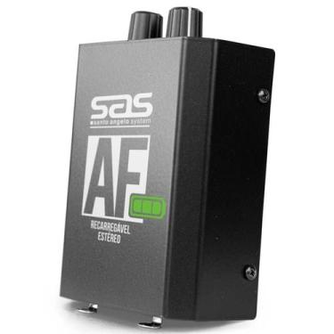 Imagem de Amplificador fone de ouvido recarregavel afr estereo preto - SANTO ANG