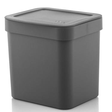 Imagem de Lixeira de Pia Trium 4,7l Casa Lixeira de Cozinha Cesto para Lixo Chumbo