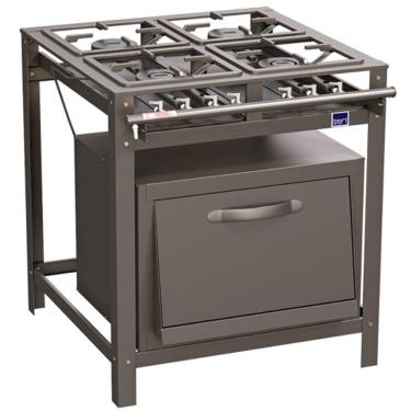 Imagem de Fogão Industrial 4 Bocas com Forno Grafite - Tron