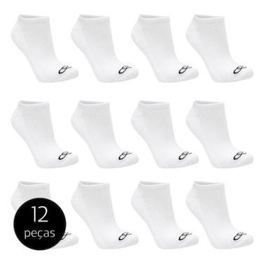 Imagem de Kit Meias Olympikus Cano Baixo Pacote c/ 12 Pares, Branco, 39/44