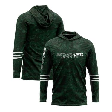 Imagem de Camisa Sublimada com Capuz Proteção Solar UV Estonada Verde - Mar Negro-Masculino