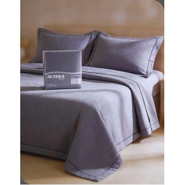 Imagem de Jogo de cama Casal Gênova Kit Colcha e 2 Porta Travesseiros - Teka