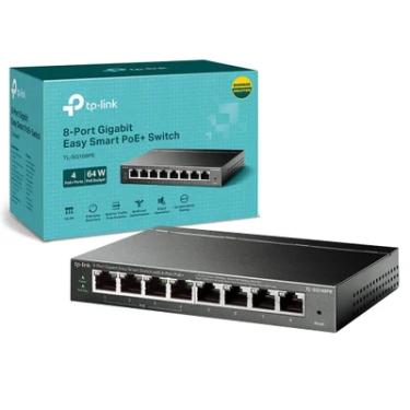Imagem de Switch  8 Portas 10/100/1000 Poe Easy Smart Mesa 64w Tl-sg108pe Tp Link