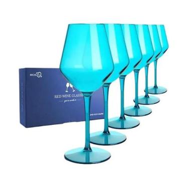 Imagem de Conjunto De Copos De Vinho Coloridos Em Plástico Tritan 2/4/6PCS Inque