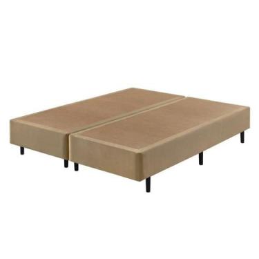 Imagem de Sommier King Veludine 193x203x40 - Bege - Ecoflex, Bege