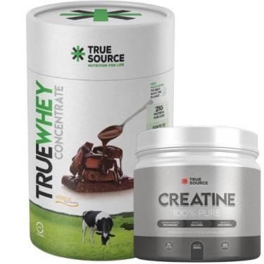 Imagem de True Whey Concentrado 70% Cacau 900g Creatina - True Source