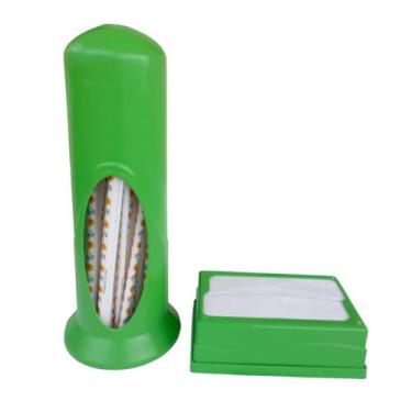 Imagem de Kit Porta Guardanapo Porta Canudo Bar Lanchonete Restaurante Cor:Verde