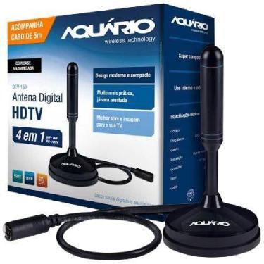 Imagem de Antena Digital Hdtv 5 Em 1 Vhf/uhf/fm/hdtv/4k Uso Interno Ou Externo C