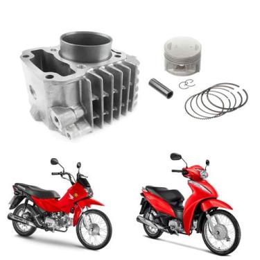 Imagem de Kit Motor Cilindro Pistão Aneis Biz 110 Pop 110 METAL LEVE