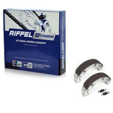 Imagem de Kit Relação + Lona de freio CG 150 04-16 - RIFFEL, 71827