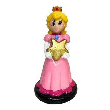 Imagem de Boneco Resina Colecionável Princess Peach 12 Cm Super Mario Bros - LZ 