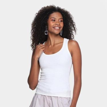 Imagem de Regata Fila Essentials Rib Feminina, Off white, M