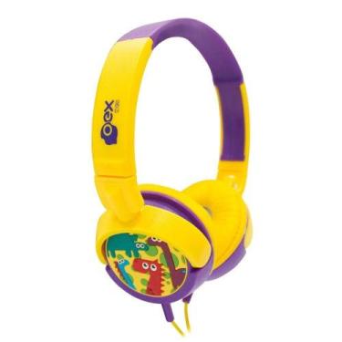 Imagem de Fone De Ouvido Infantil Giratórios Oex Kids Dino Hp300 85Db