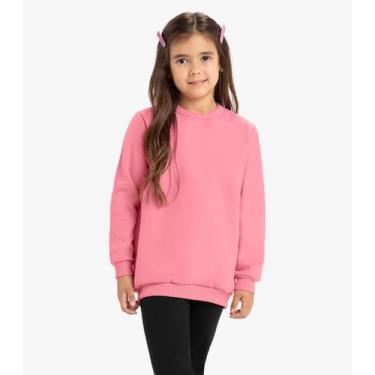 Imagem de Blusão Infantil Moletom Básico Unissex Rovi Kids Rosa, 14, Rosa