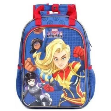 Imagem de Mochila DMW 11465 Capitã Marvel Escolar Creche, Azul