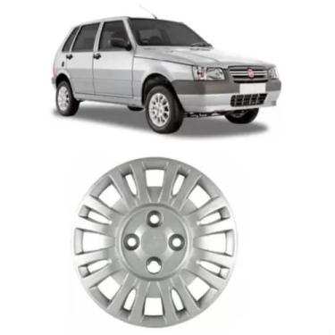 Imagem de 1 Calota Modelo Uno Fire 2004 Aro 13 Polegadas Parafuso Cubo Baixo Gri
